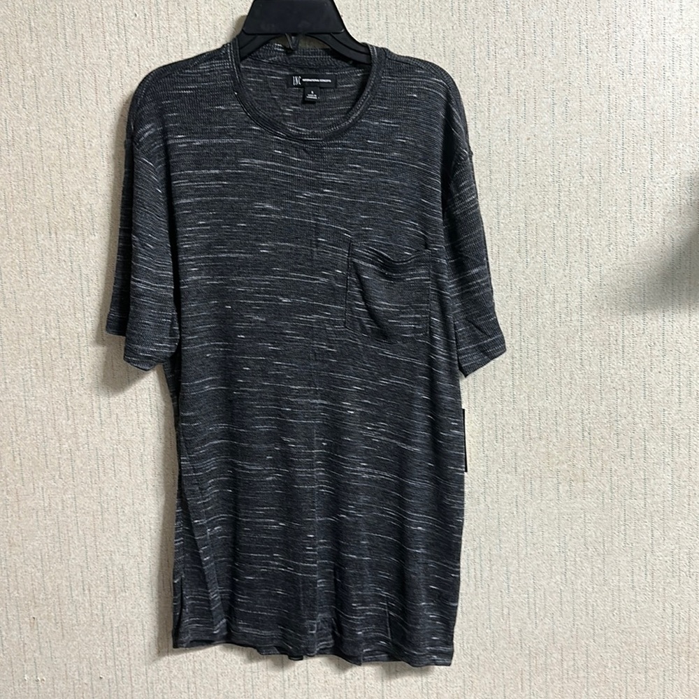 INC INTERNATIONAL CONCEPTS POCKET TEE: BLACK/GRAY: NEW WITH TAGS: SIZE S